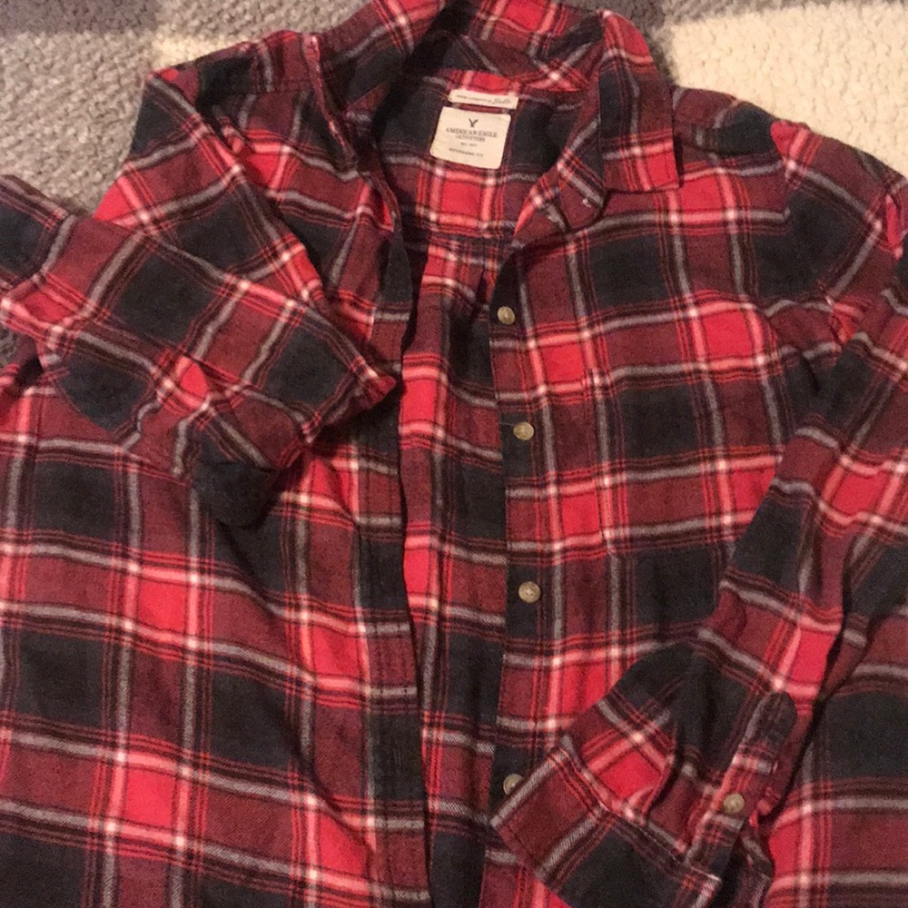 American eagle boy friend fit flannel